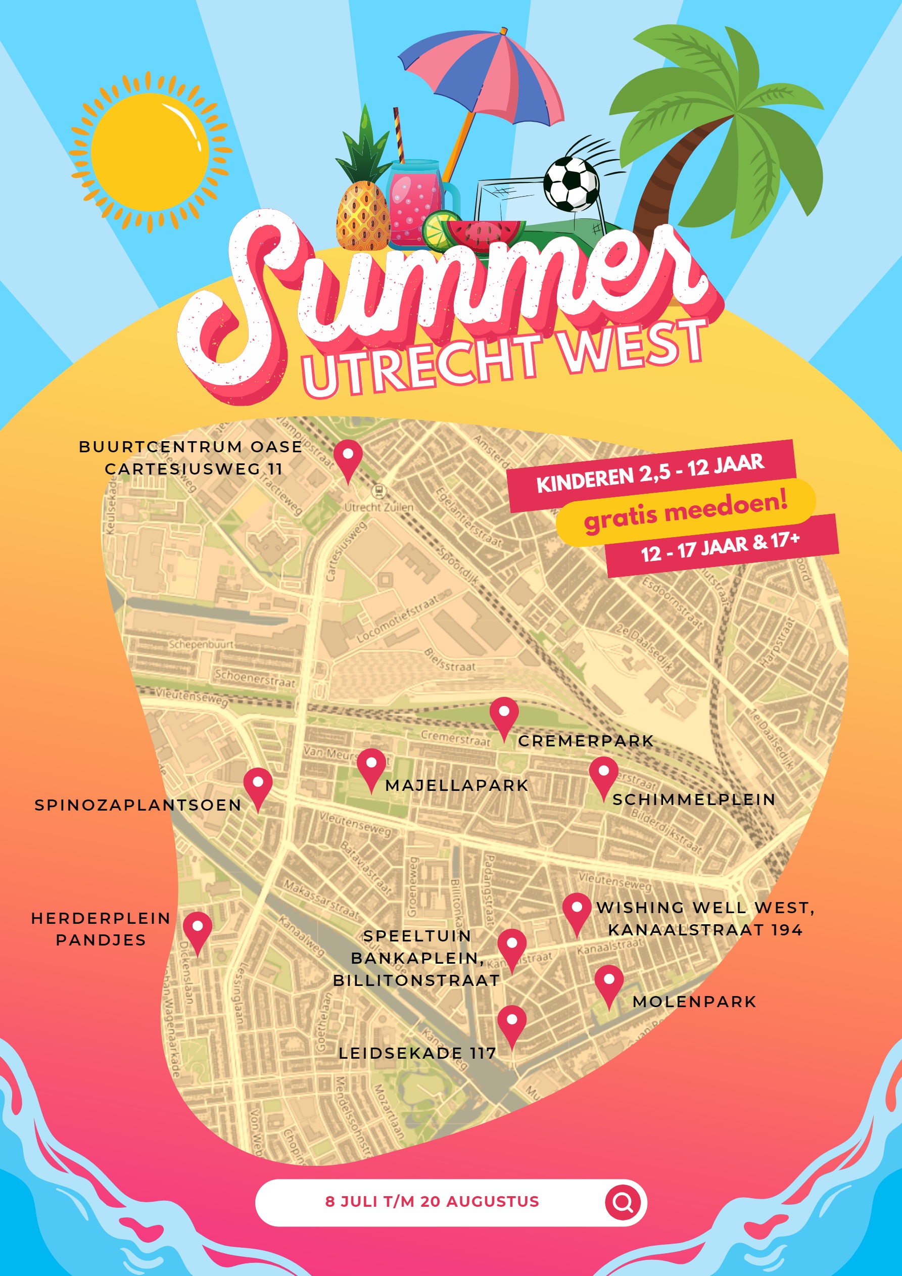 Van 8 jul tm 20 aug gratis zomeractiviteiten kinderen in Utrecht West!